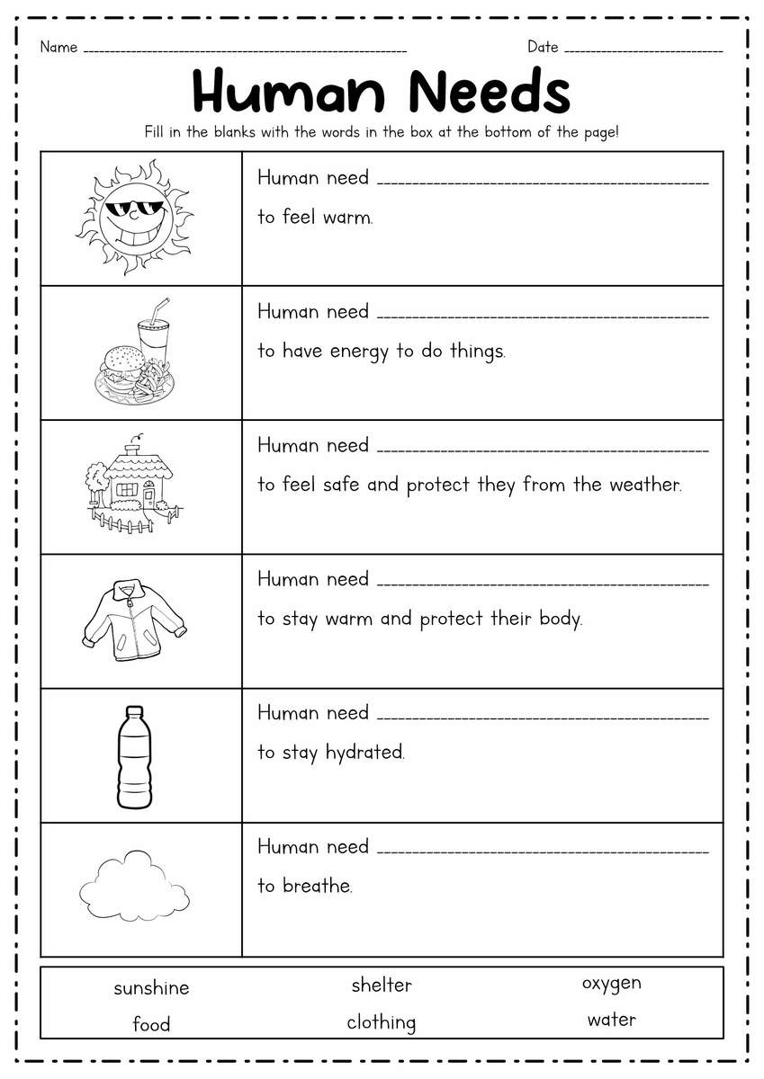 15 Worksheets Basic Human Needs Free PDF At Worksheeto 15 Worksheets Basic Human Needs Free PDF At Worksheeto