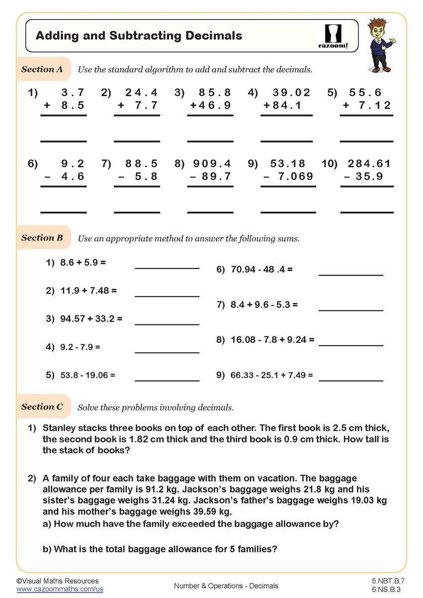 Free Printable 5th Grade Common Core Math Worksheets Appletastic Learning