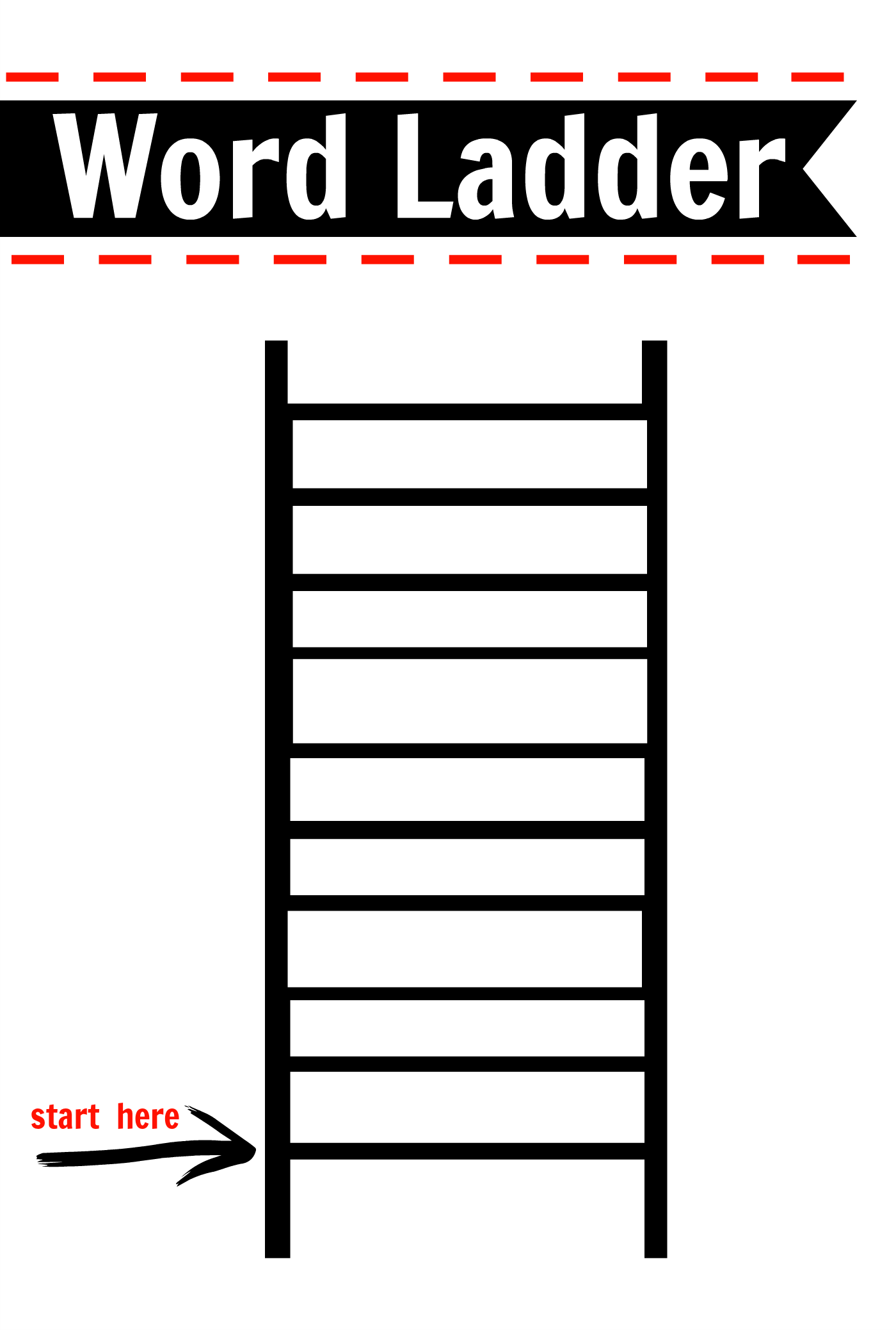 After School Activity Word Ladders Printable Free No Time For Flash Cards