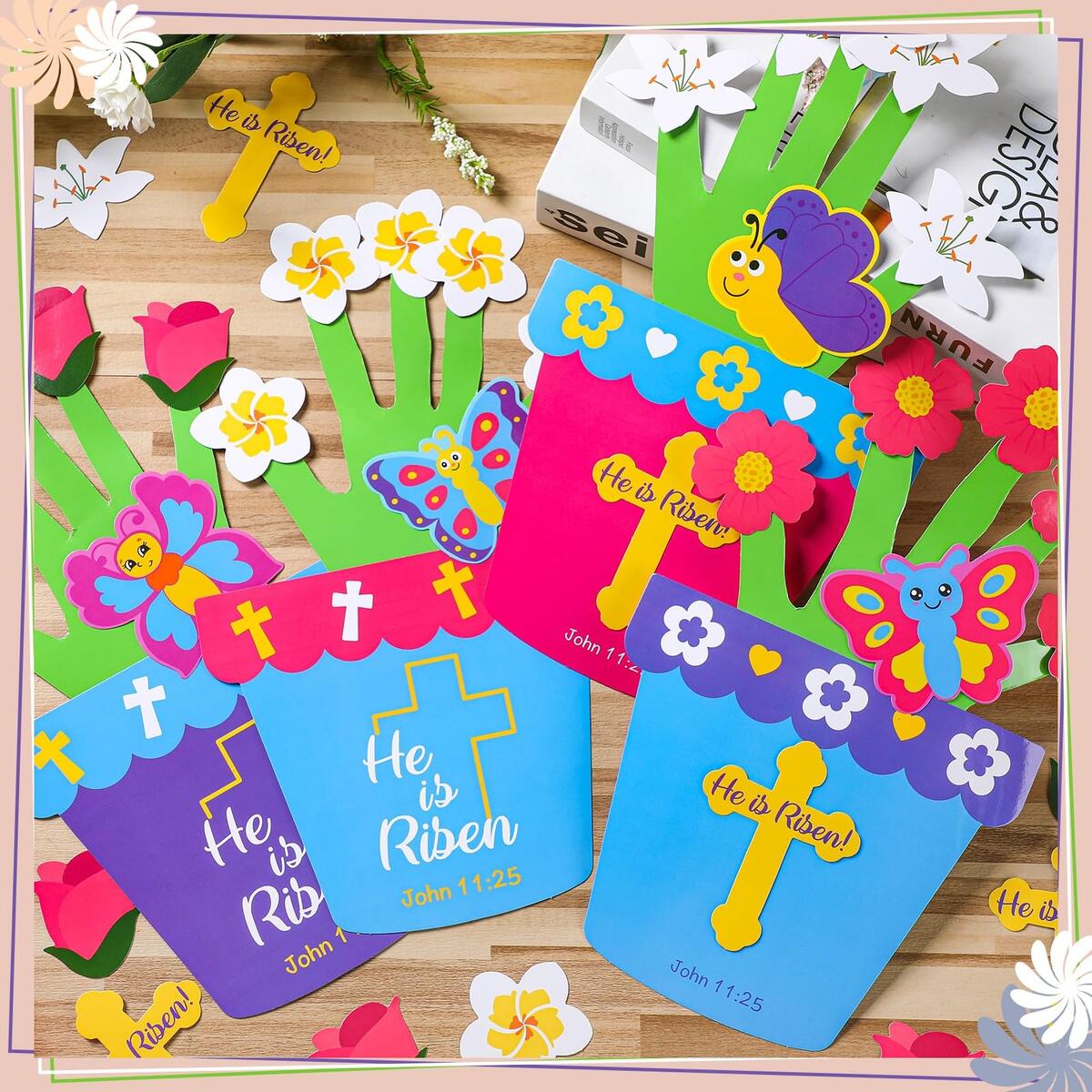 Lent Easter Handprint Art Sunday School Crafts Church Preschool Christian Printable Craft He Is Risen Jesus Cross Activity For Toddlers Etsy