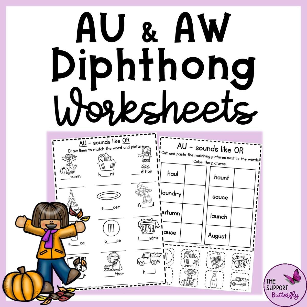 AU And AW Diphthong Worksheets Made By Teachers AU And AW Diphthong Worksheets Made By Teachers