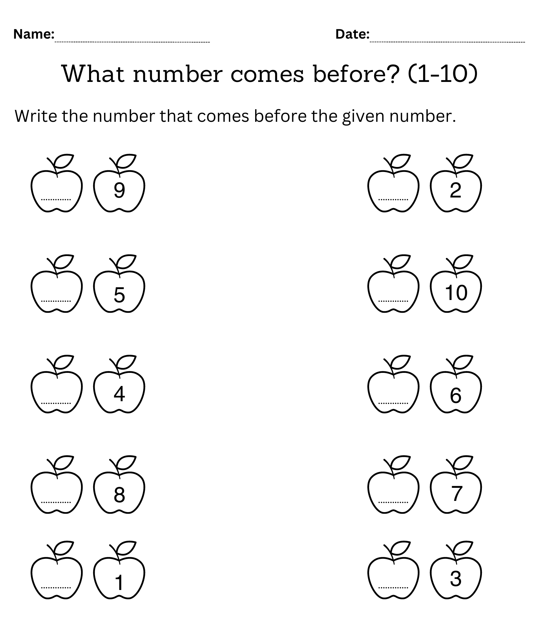 Before And After And Comparing Numbers Worksheets Made By Teachers