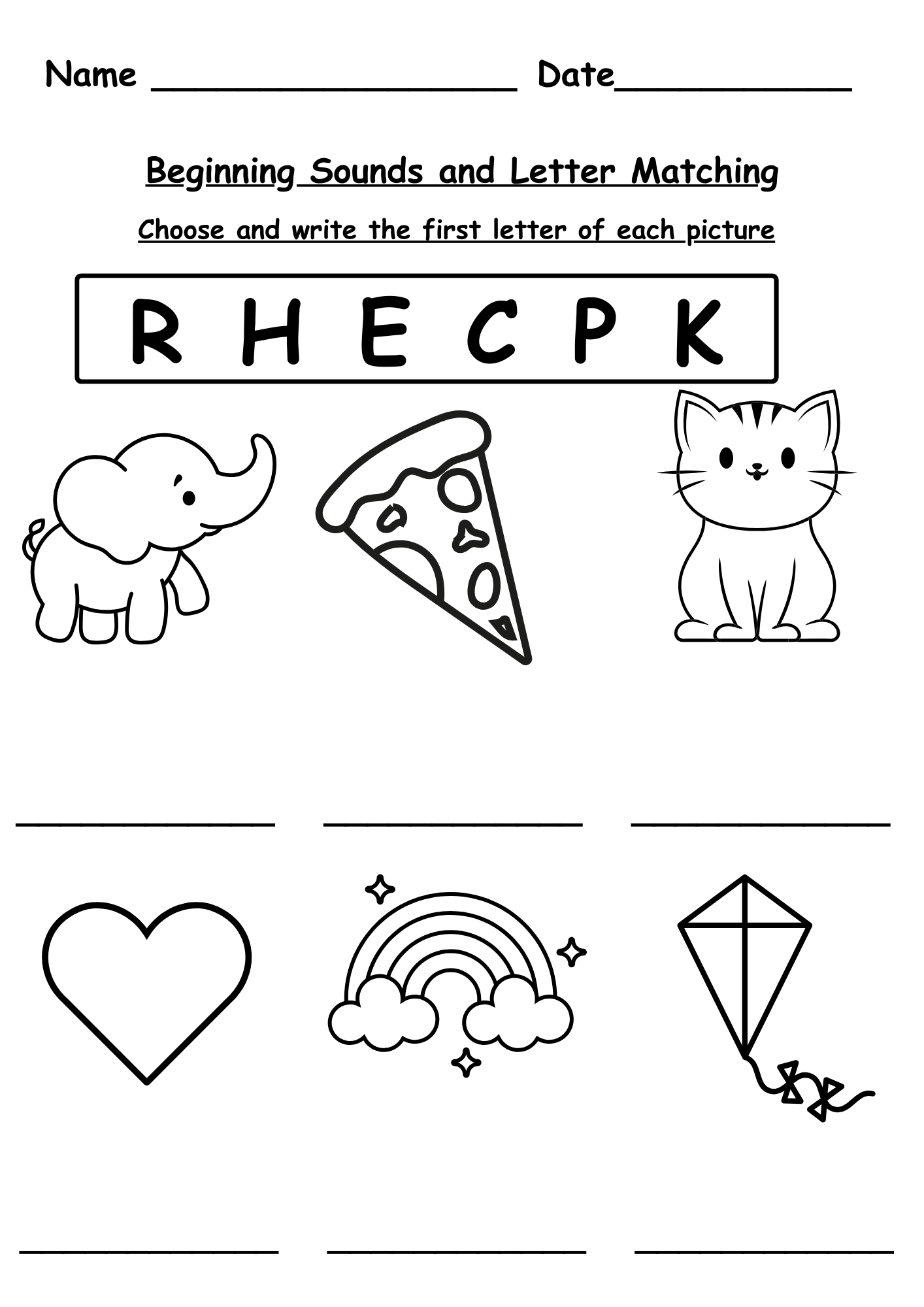 Beginning Sounds Worksheets