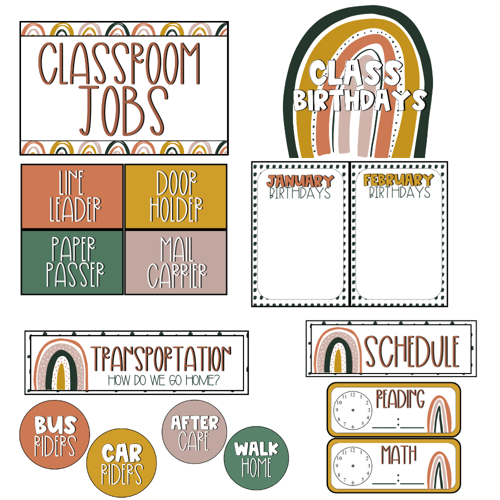 Boho Rainbow Classroom Decor Bundle EDITABLE Shop Sweet Tooth Teaching Boho Rainbow Classroom Decor Bundle EDITABLE Shop Sweet Tooth Teaching