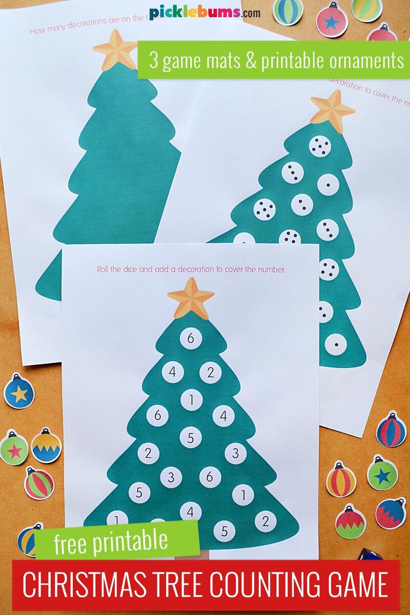 Christmas Tree Math Game Free Printable Picklebums