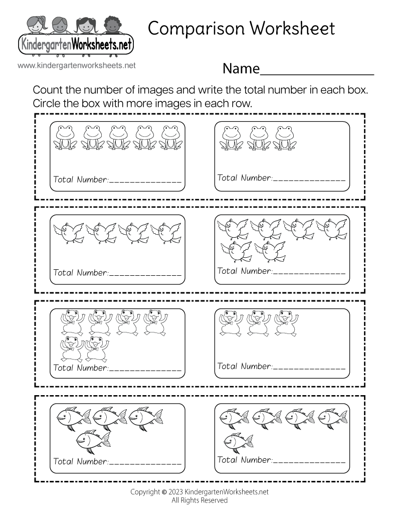 Comparison Worksheet Free Printable Digital PDF Comparison Worksheet Free Printable Digital PDF