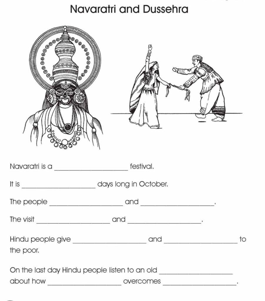 Dussehra Worksheet For Kids KiddyBuzz Dussehra Worksheet For Kids KiddyBuzz