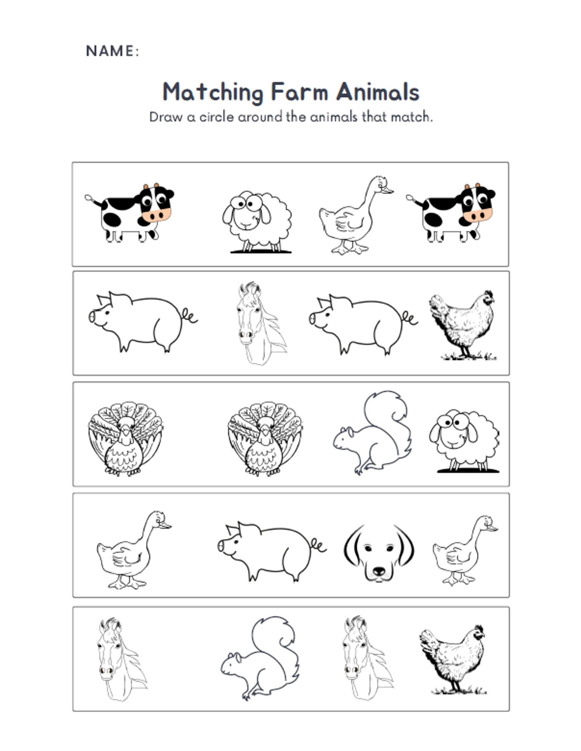Animals And Their Babies Worksheet Free Printable Digital PDF