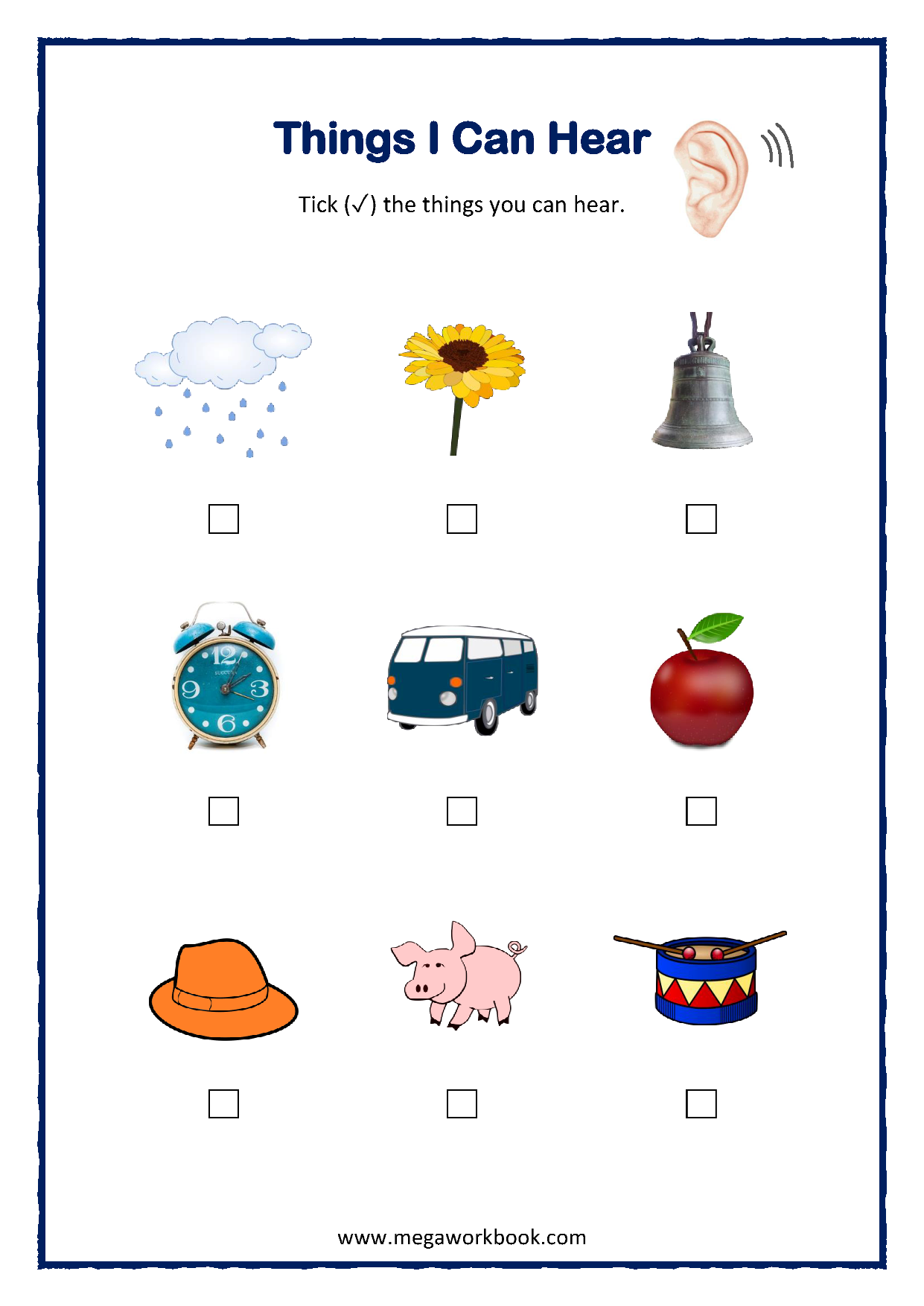 Five Senses Worksheet Free For Kindergarten And Grade 1