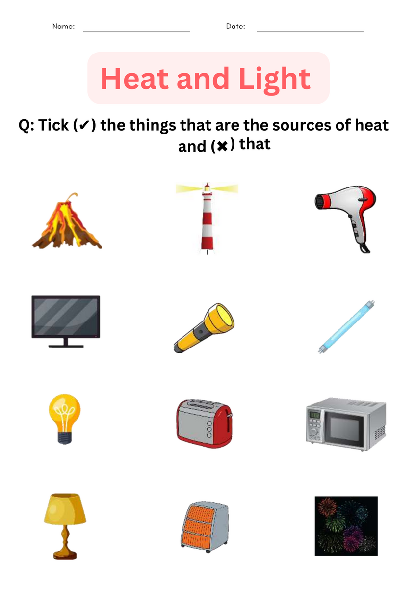 Forms Of Energy Set With Heat And Light Activities For 1st 2nd 3rd Grade Made By Teachers