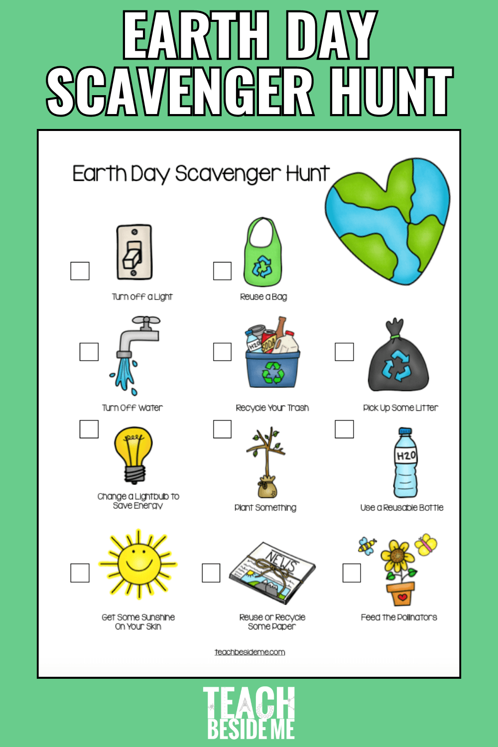 Free Printable Earth Day Scavenger Hunt For Kids Teach Beside Me Earth Day Activities For Kids