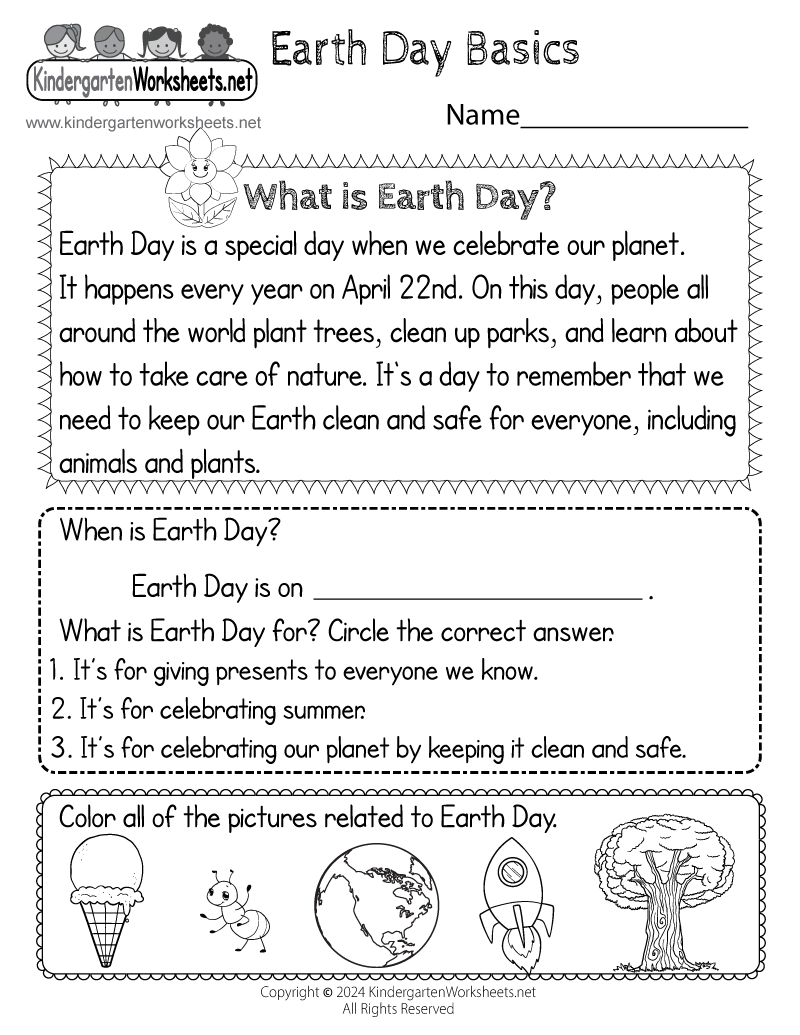 Free Printable Earth Day Worksheet Earth Day Save The Earth Coloring Activity For Kids Free Printable PDF Ezpzlearn