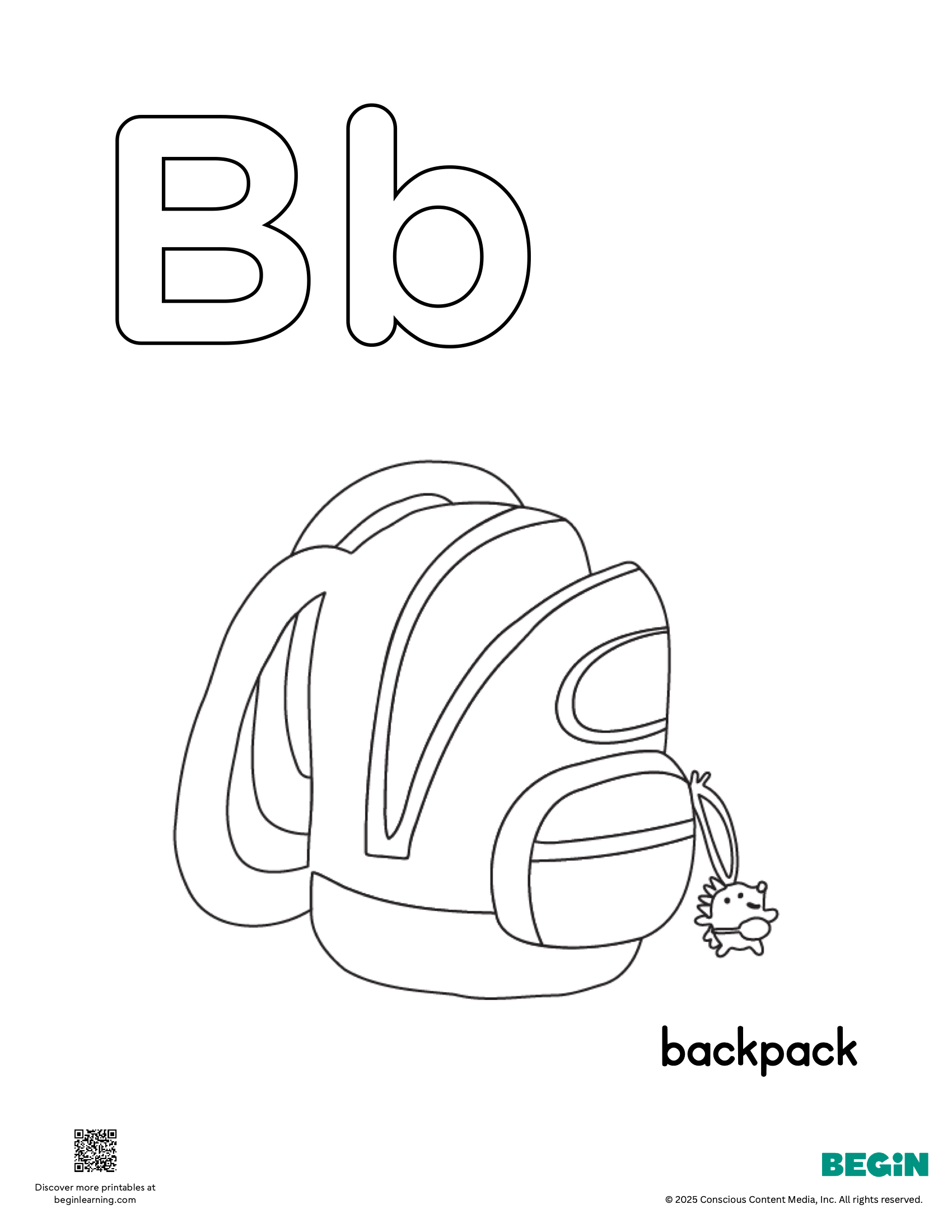 Free Printable Letter B Coloring Pages Begin Learning