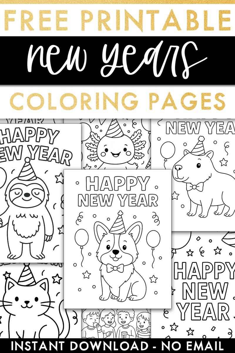 Free Printable New Years Coloring Pages For Kids Free Printable New Years Coloring Pages For Kids