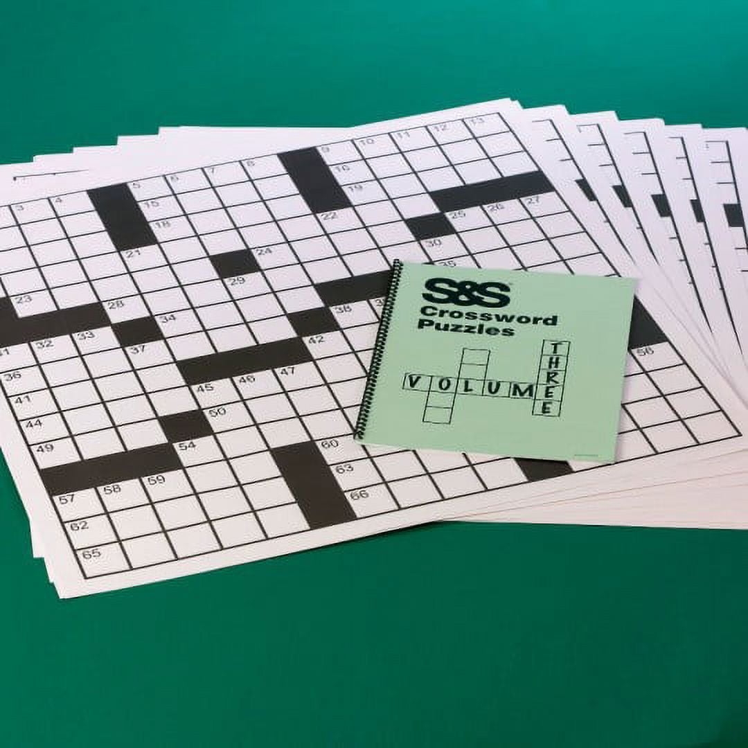 Free Shipping SS Jumbo Crossword Puzzles Set 3 Pack Large Grid Sheets With Spiral Book For Adults Walmart