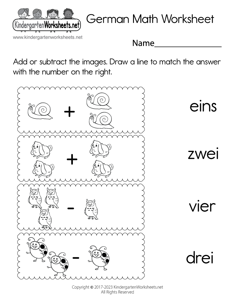 German Math Worksheet Free Printable Digital PDF German Math Worksheet Free Printable Digital PDF