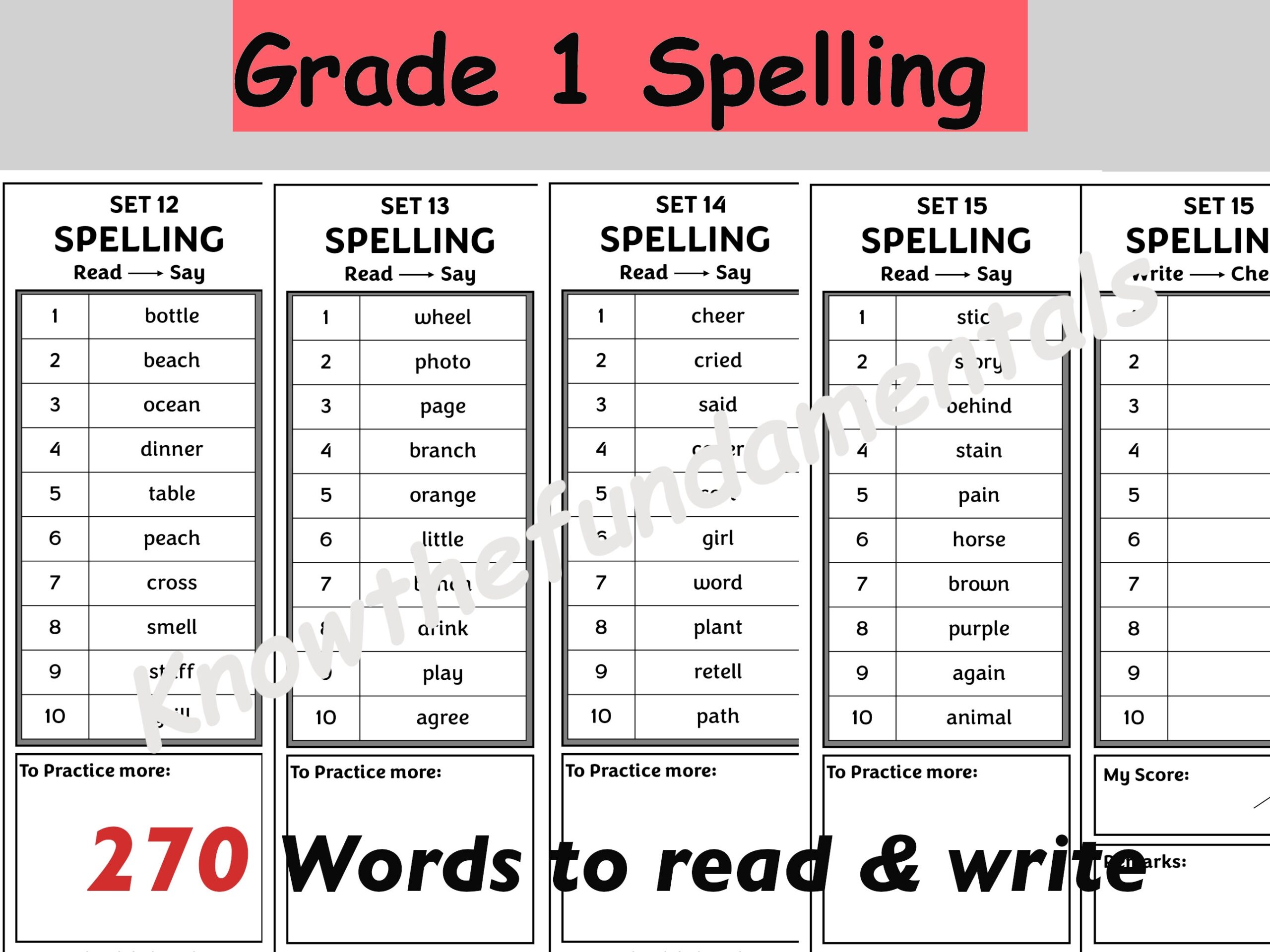 Grade 1 Spelling Year 1 Writing Worksheet 1st Grade Phonics Homeschool English Vocabulary Printable Sight Words Included Etsy