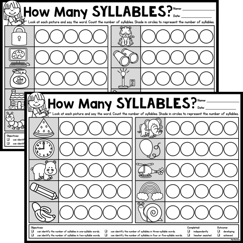 How Many Syllables Assessment Top Teacher How Many Syllables Assessment Top Teacher