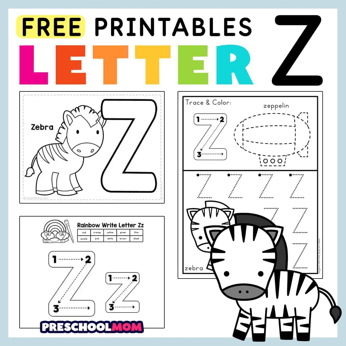 Letter Z Alphabet Activity Worksheet Doozy Moo