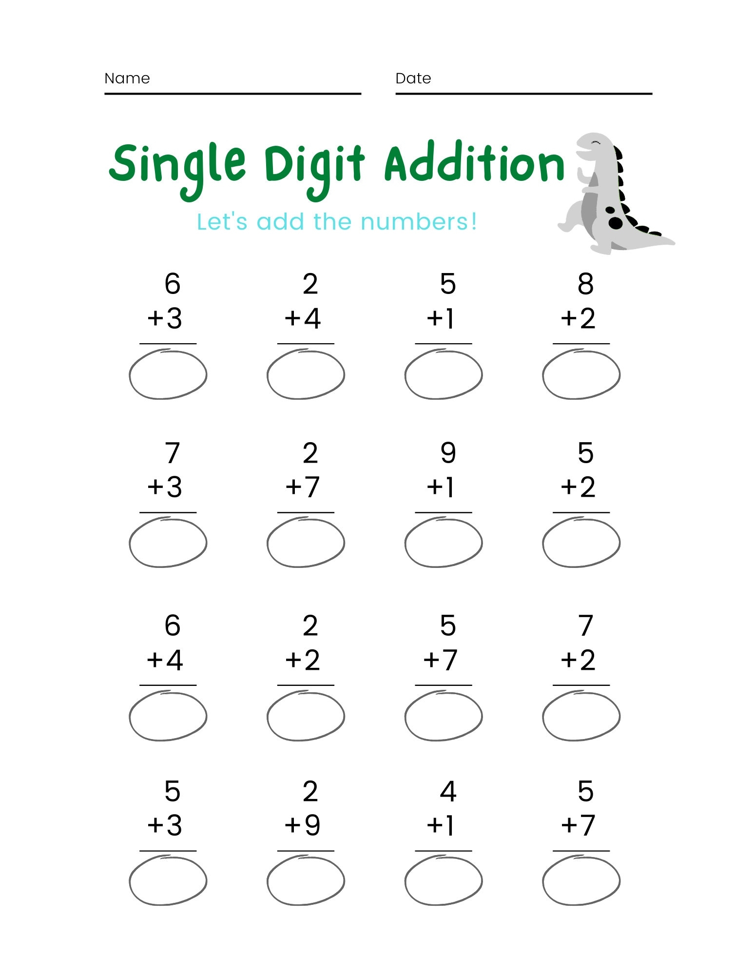 Math Worksheet Kindergarten First Grade Etsy Kindergarten Math Worksheets Addition And Subtraction Practice Made By Teachers