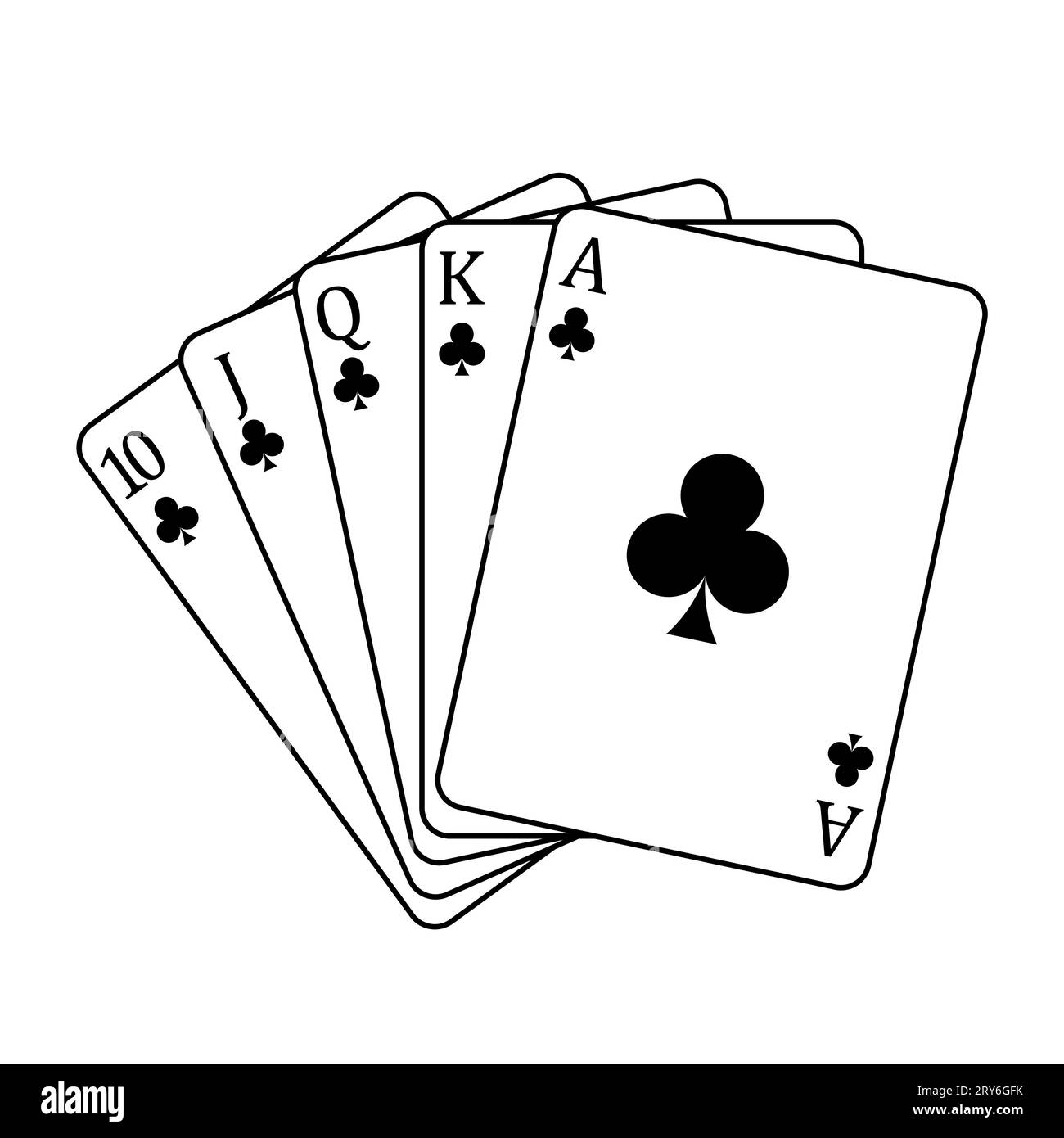 Playing Cards Clipart Black And White Stock Photos Images Alamy
