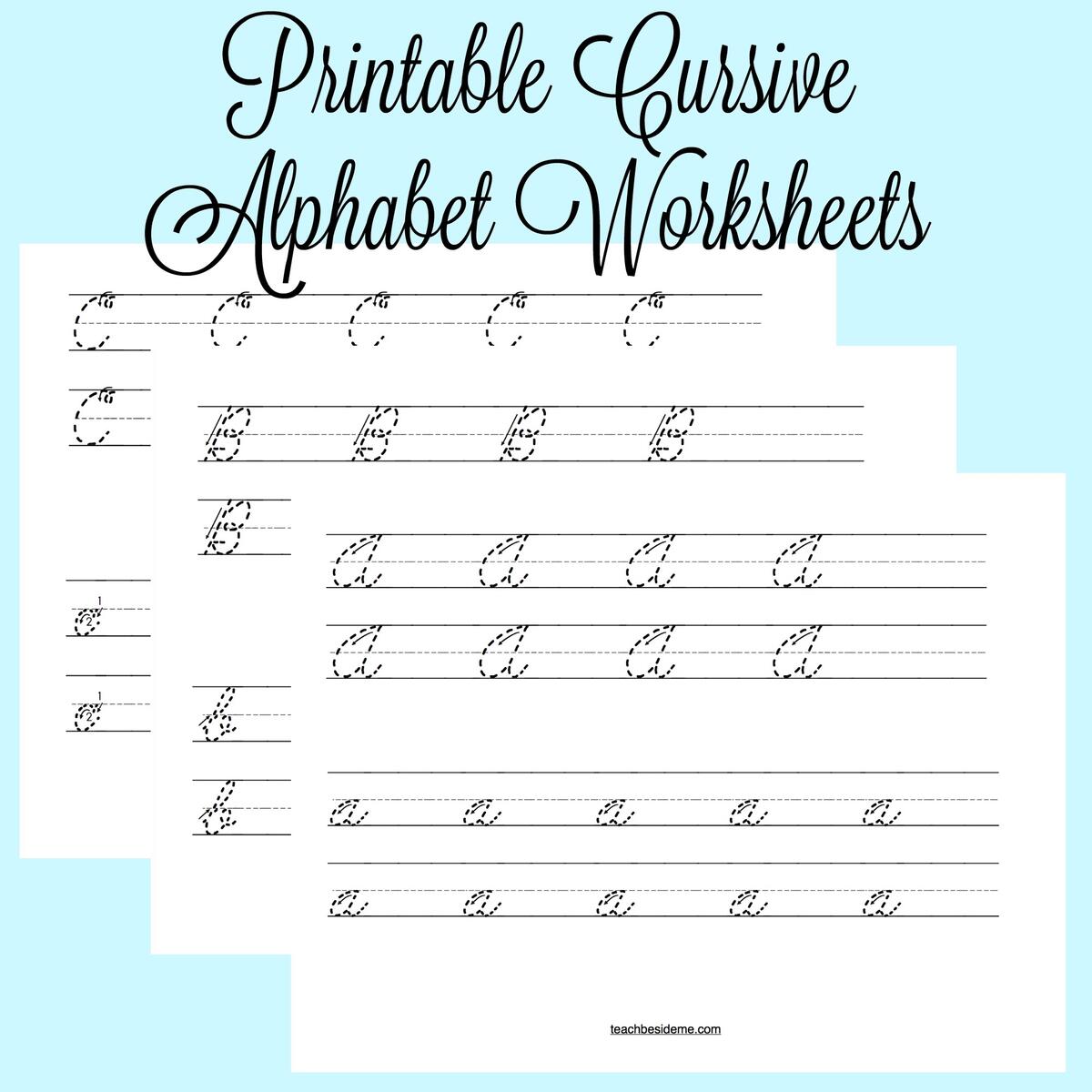 Printable Cursive Alphabet Worksheets Teach Beside Me Cursive Handwritting Practice Cursive Alphabet Letters Tracing Printable Cursive Worksheets Cursive For Beginners Etsy
