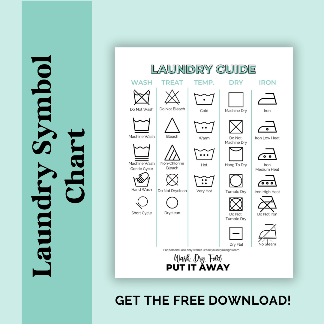Laundry Symbols Printable Sew Woodsy