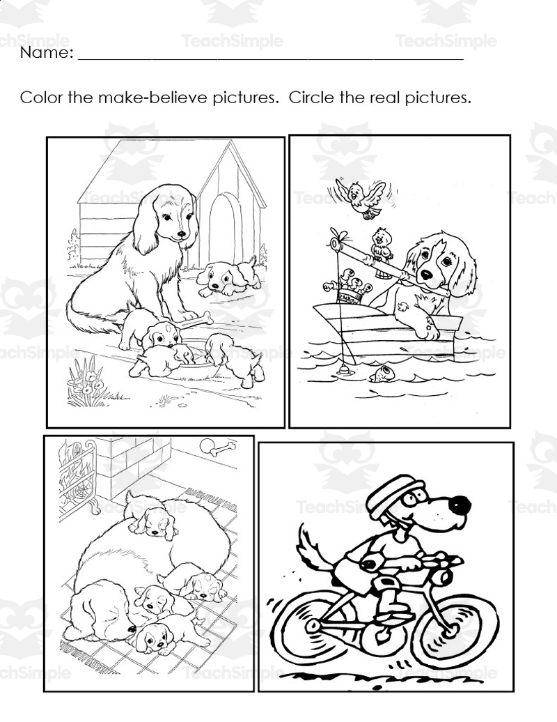 Realism Vs Fantasy Coloring Pages By Teach Simple Realism Vs Fantasy Coloring Pages By Teach Simple
