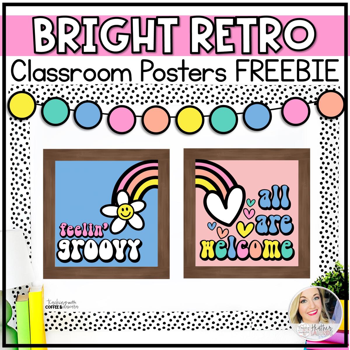 Retro Classroom Decor FREE Made By Teachers Boho Rainbow Classroom Decor Bundle EDITABLE Shop Sweet Tooth Teaching