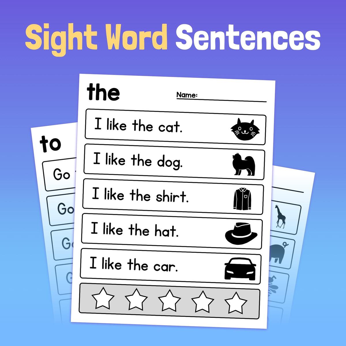 Sight Word Sentence Practice Kindergarten 1st Grade Guided Reading Game ELA Common Core Literacy Sheets Printable PDF Etsy Sight Word Sentence Practice Kindergarten 1st Grade Guided Reading Game ELA Common Core Literacy Sheets Printable PDF Etsy
