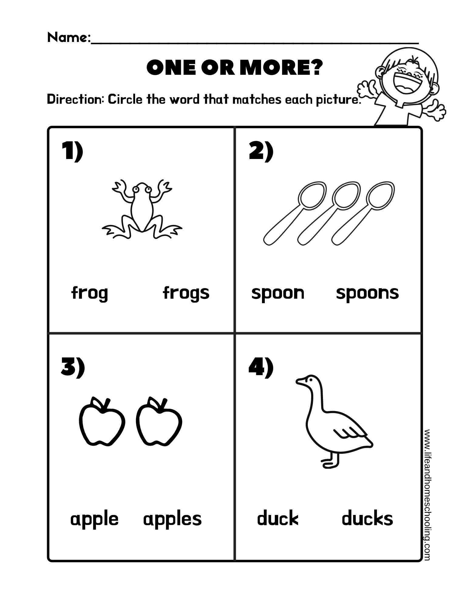 Sorting Singular And Plural Nouns Worksheet For 1st Grade Free Printable