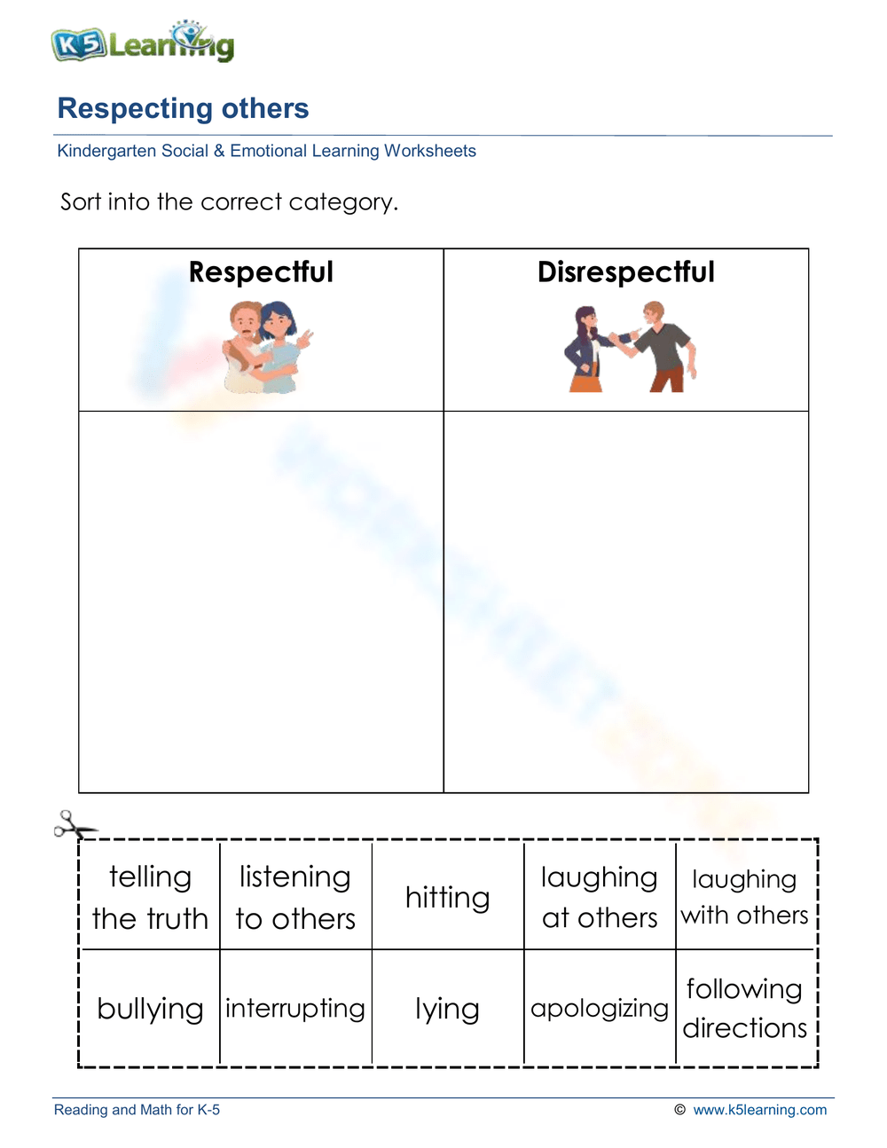 Social Skills For Kids Worksheets Printable Social Skills For Kids Worksheets Printable