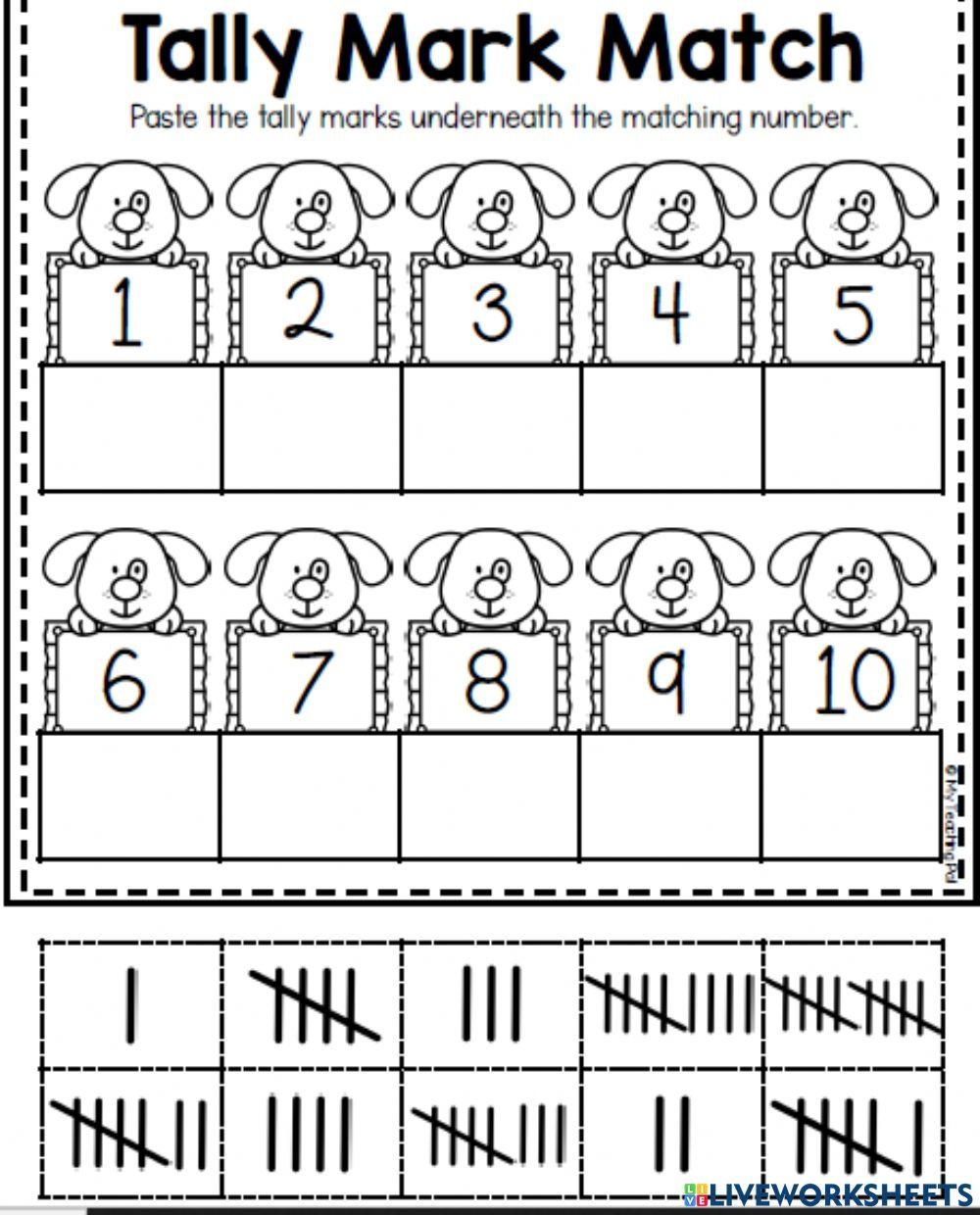Tally Marks Online Activity Worksheets Library