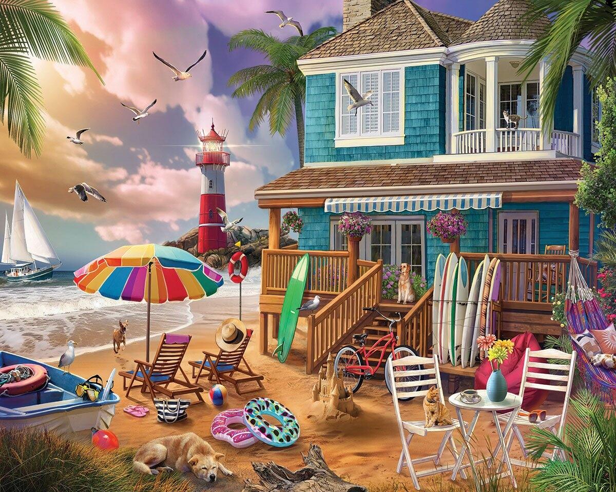 1000 Piece Jigsaw Puzzle On The Beach 2100pz White Mountain Puzzles