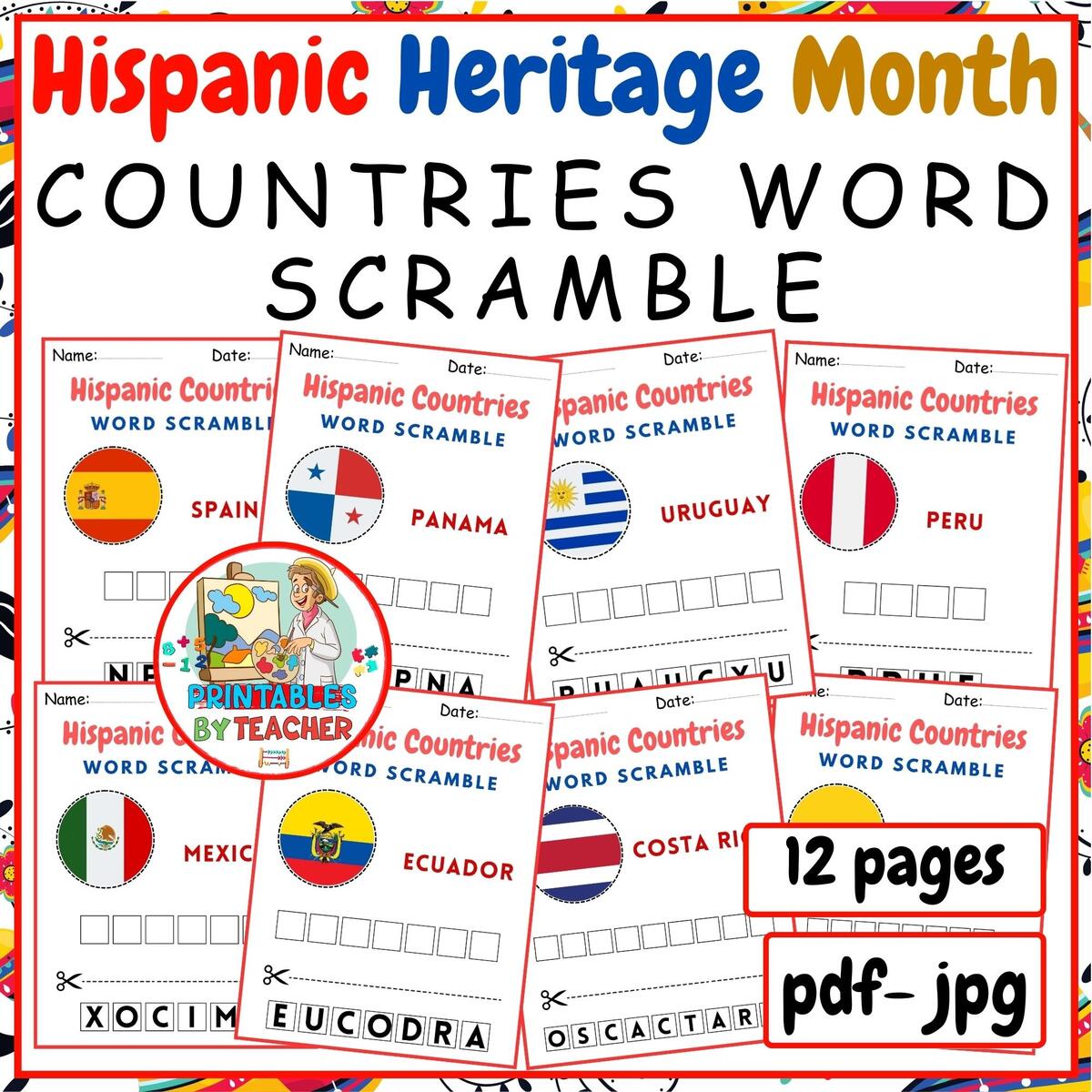 Free Printable Hispanic Heritage Month Worksheets