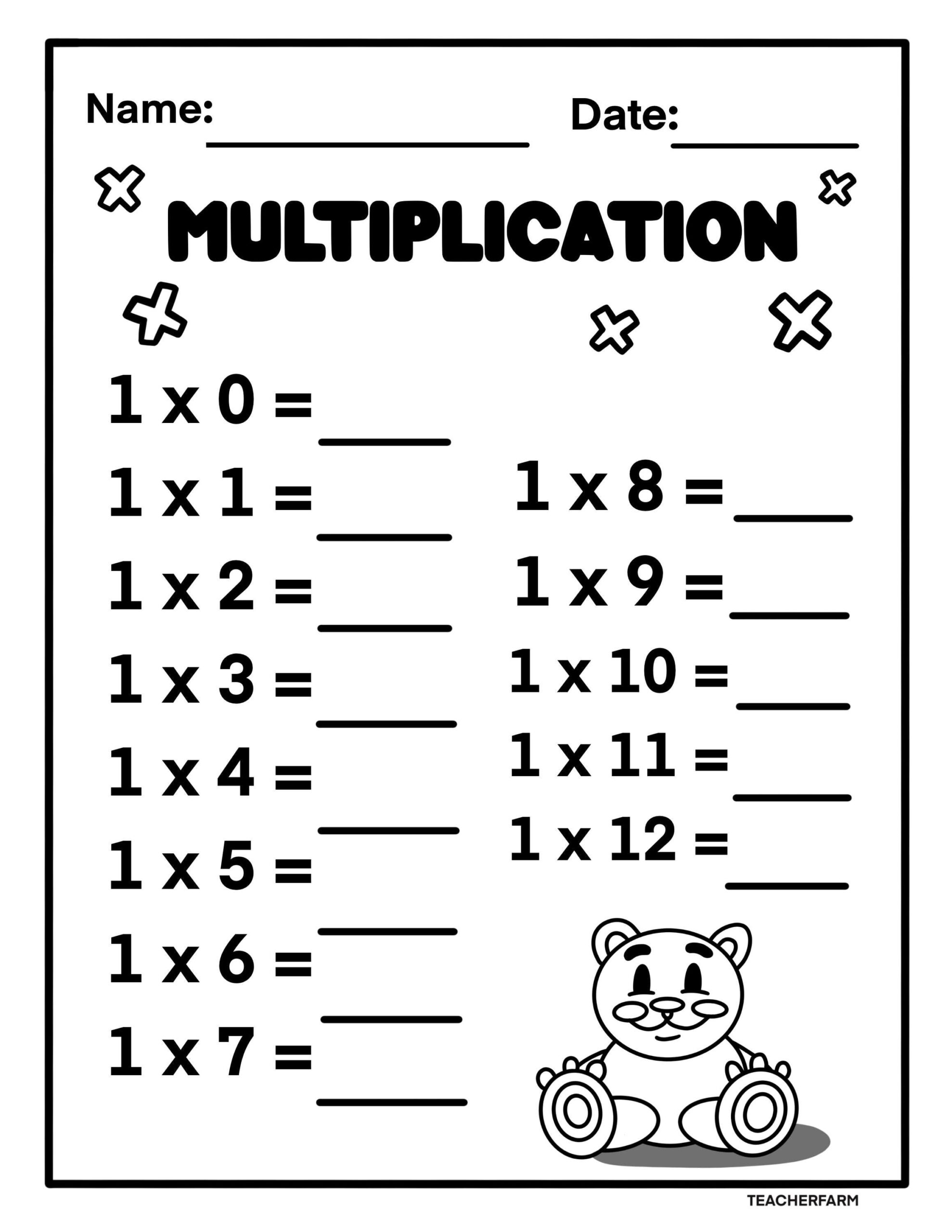 Basic Multiplication Worksheets K12 Math Worksheets