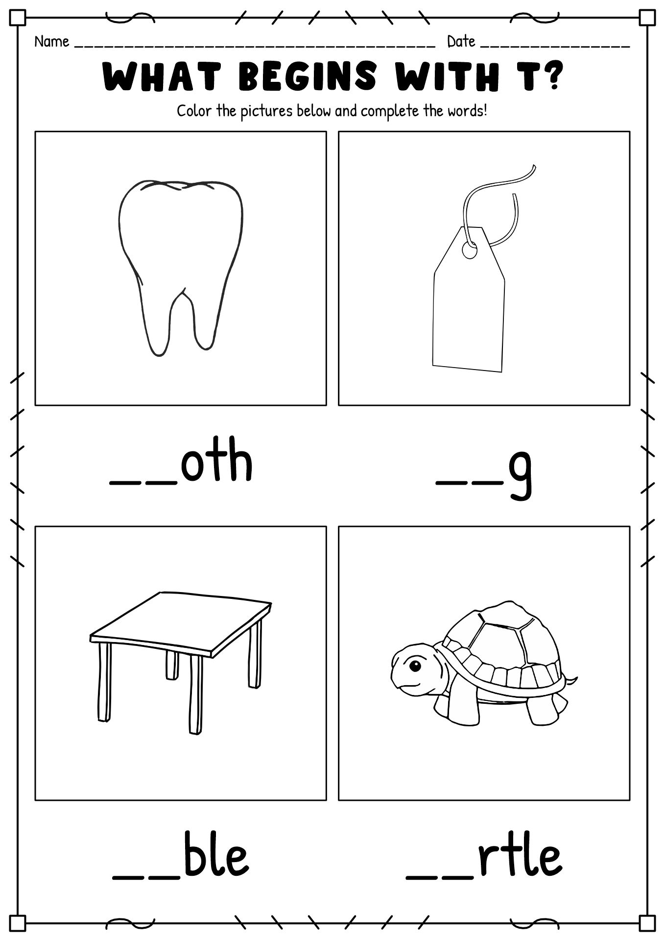 15 Printable Beginning Sounds Worksheets Preschool 1st Grade Phonics And Literacy Etsy