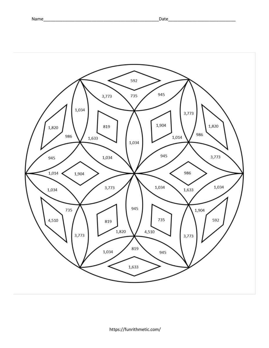 2 Digit Multiplication Color By Number Classful