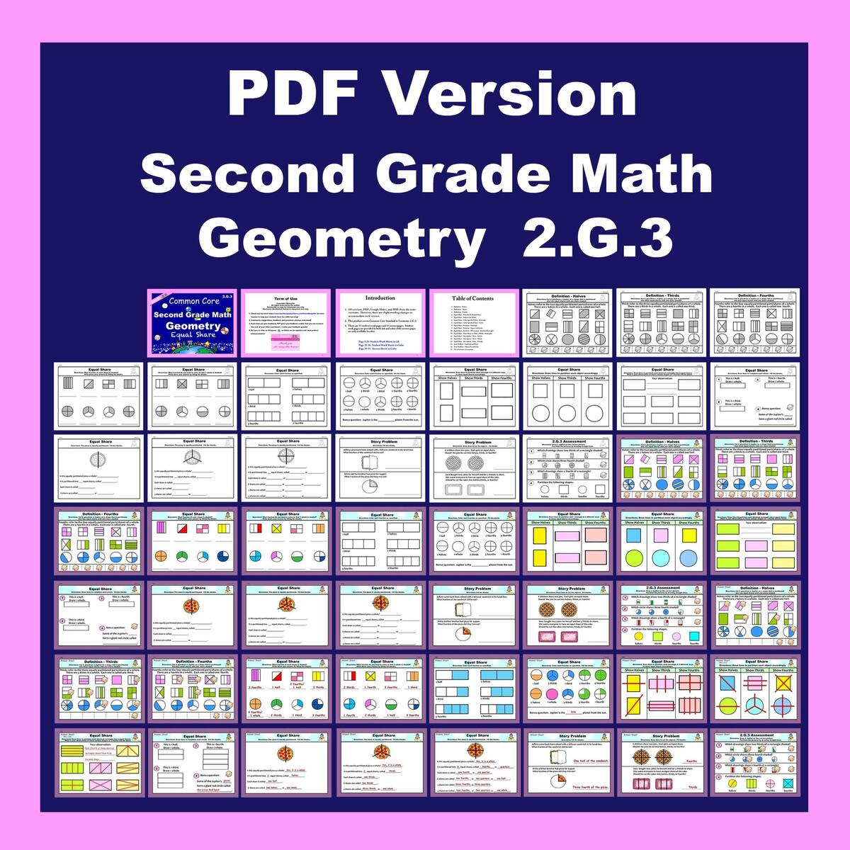 2nd Grade Math Geometry 2 G 3 Made By Teachers 2nd Grade Math Geometry 2 G 3 Made By Teachers