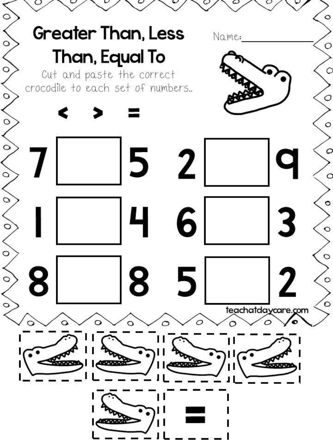 More And Less Worksheets Greater Than Less Than Worksheets For Preschool Kindergarten MegaWorkbook