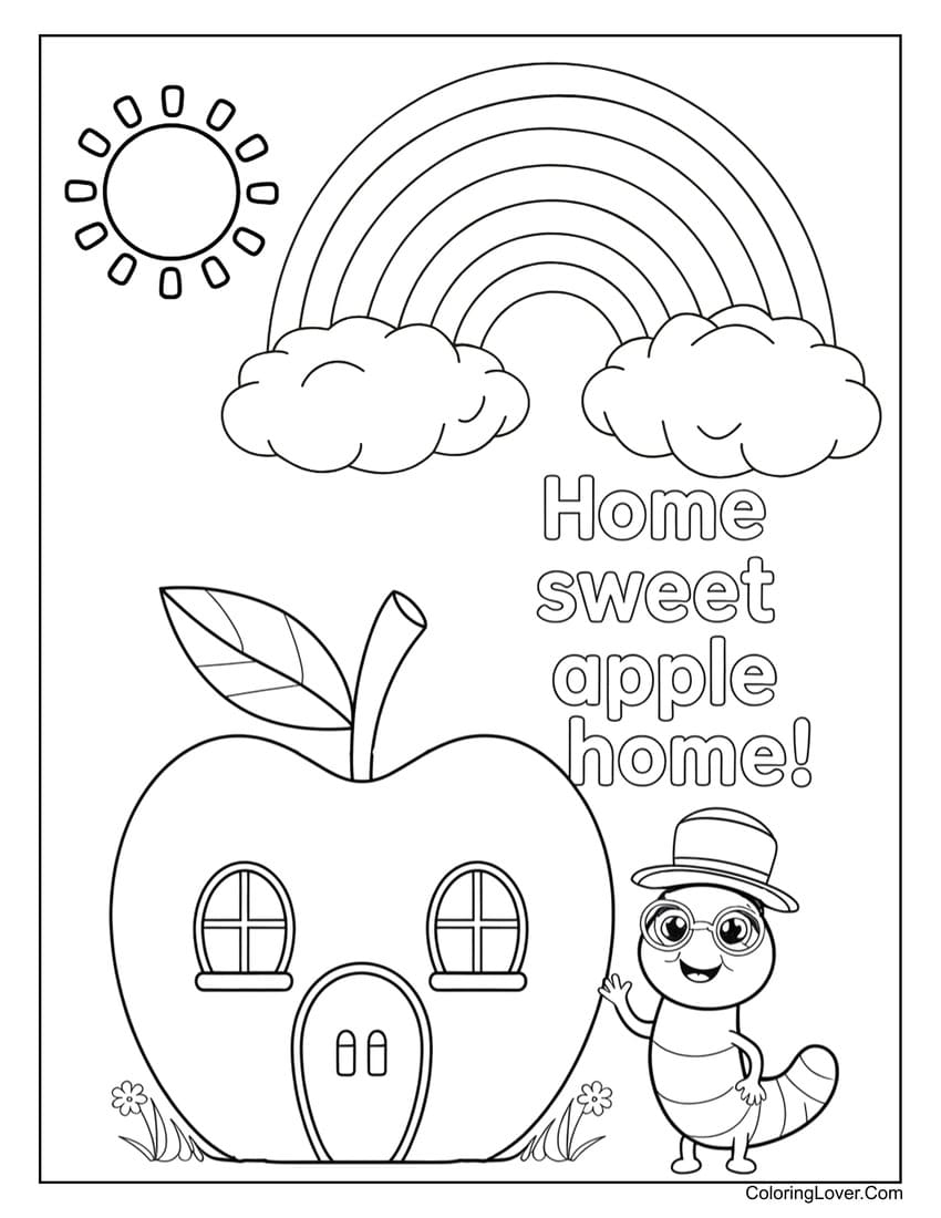32 Apple Coloring Pages Free Printables For All Ages
