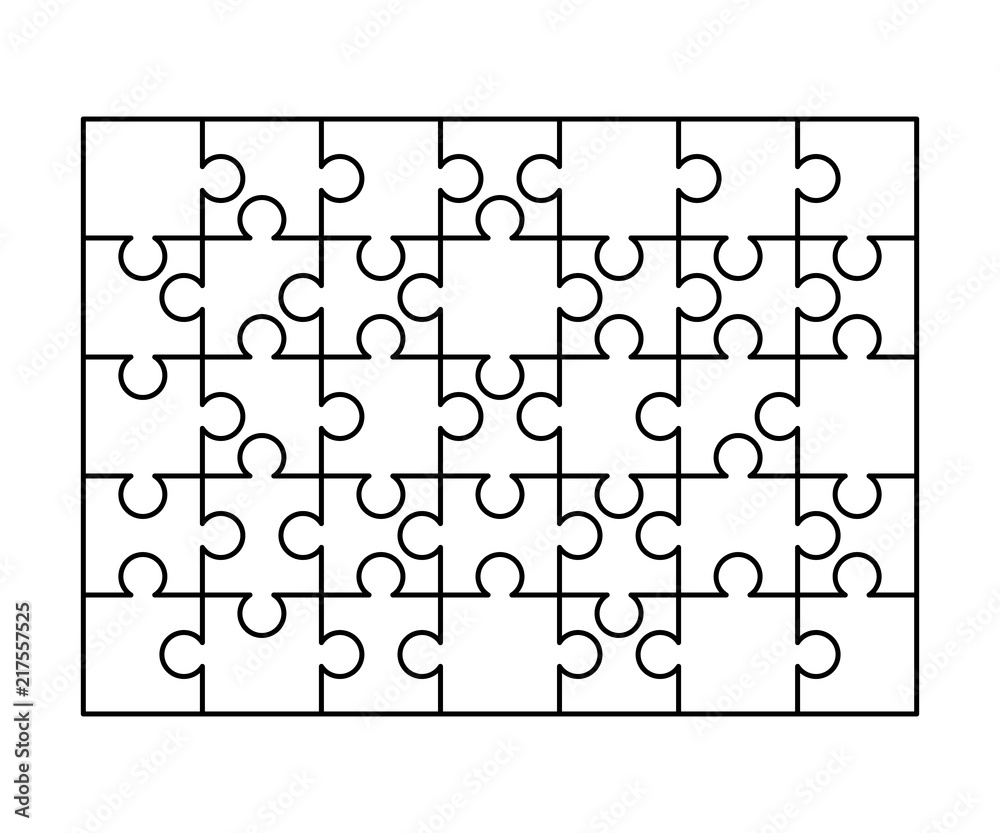 35 White Puzzles Pieces Arranged In A Rectangle Shape Jigsaw Puzzle Template Ready For Print Cutting Guidelines On White Stock Vector Adobe Stock 35 White Puzzles Pieces Arranged In A Rectangle Shape Jigsaw Puzzle Template Ready For Print Cutting Guidelines On White Stock Vector Adobe Stock