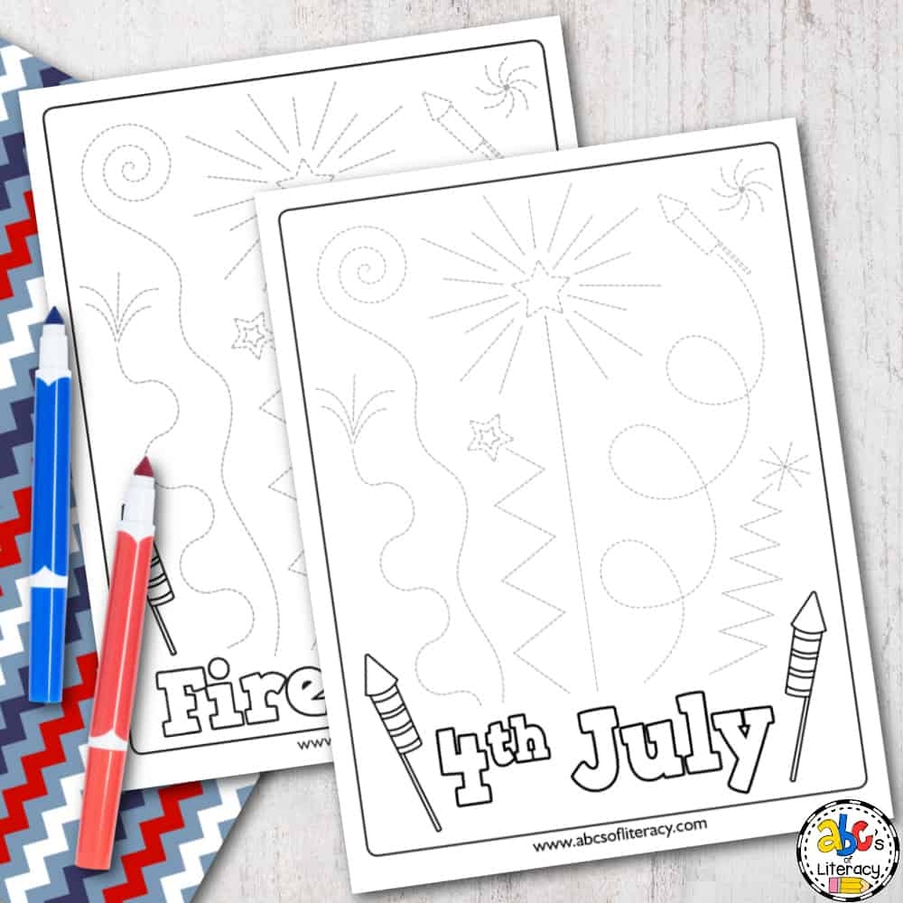 4th Of July Tracing Worksheets 4th Of July Tracing Worksheets