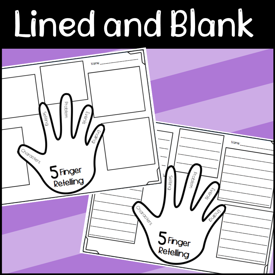 5 Finger Retelling Graphic Organizers Made By Teachers