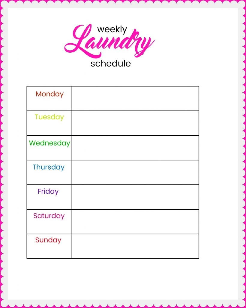 5 Laundry Tips For Small Laundry Rooms And Printable Laundry Schedule