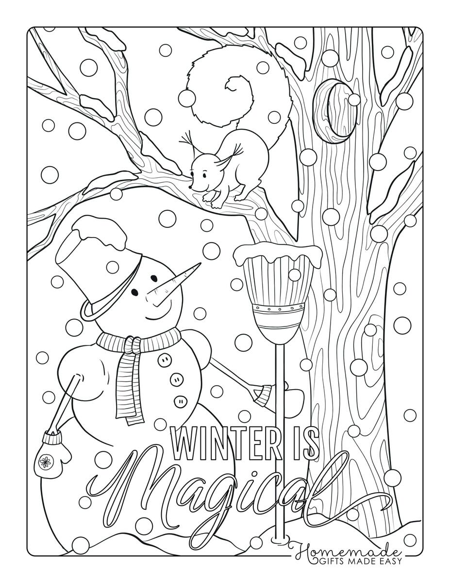 50 Free Winter Coloring Pages For Adults And Kids 50 Free Winter Coloring Pages For Adults And Kids