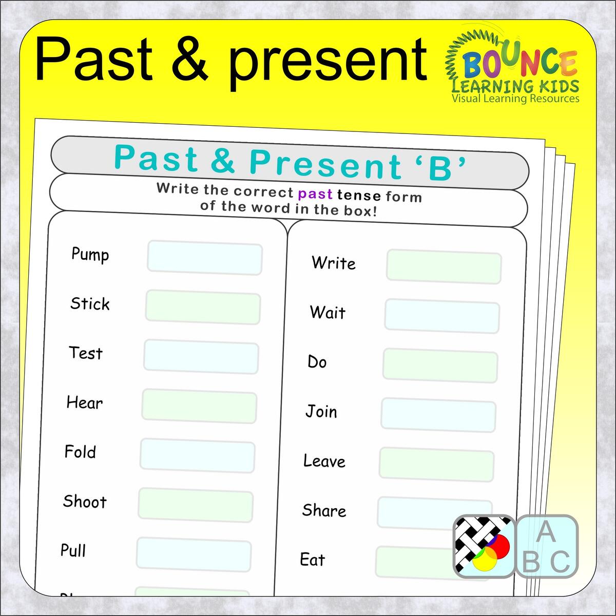 6 Fun Past And Present Tense Worksheets To Download