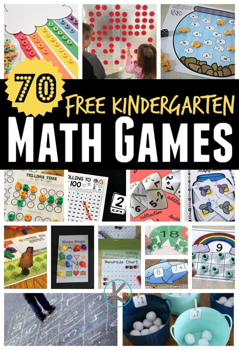 70 FREE Kindergarten Math Games 70 FREE Kindergarten Math Games