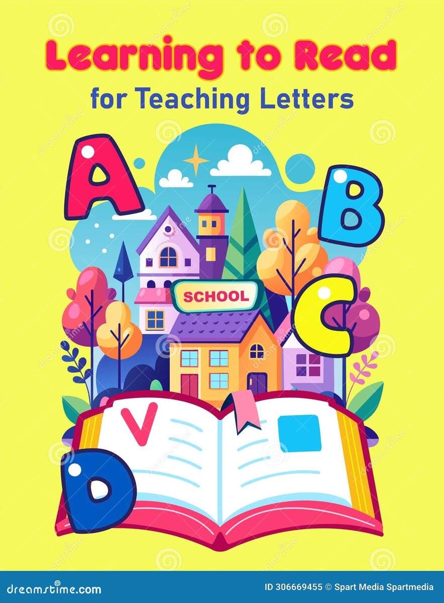 ABCD Learning Kids Book Cover Modern Design Vector Template Layout Brochure Activity Music Game Sign Stock Vector Illustration Of Book Classroom 306669455