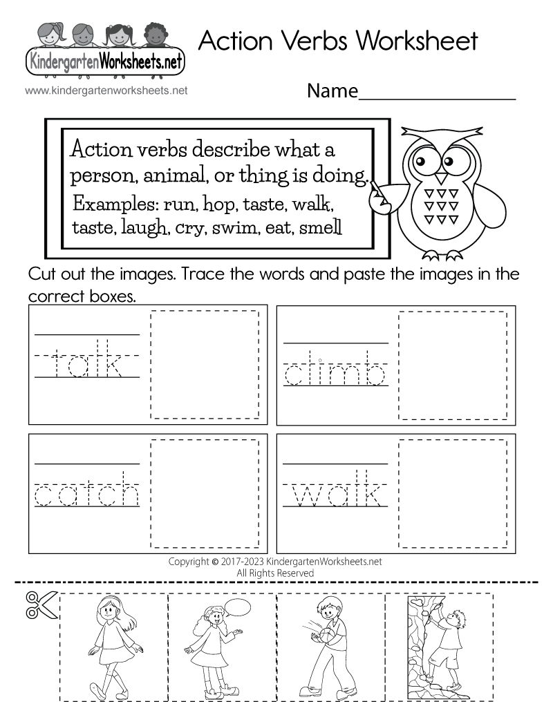 Action Verbs Ezpzlearn Worksheets Library